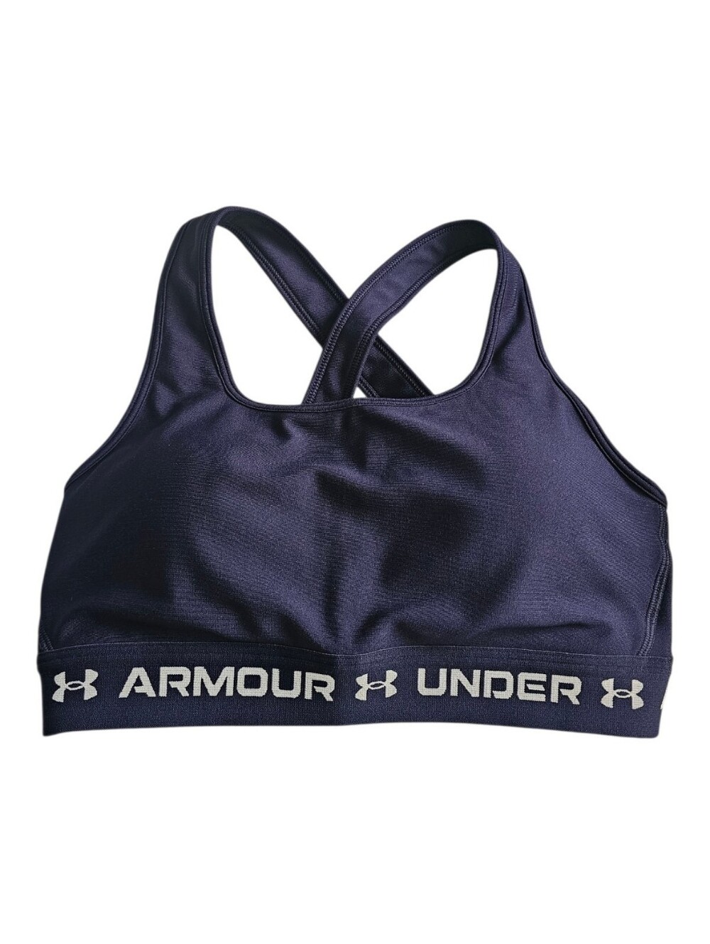 Under Armour Navy Crossback Sports Bra with Branded Elastic Band